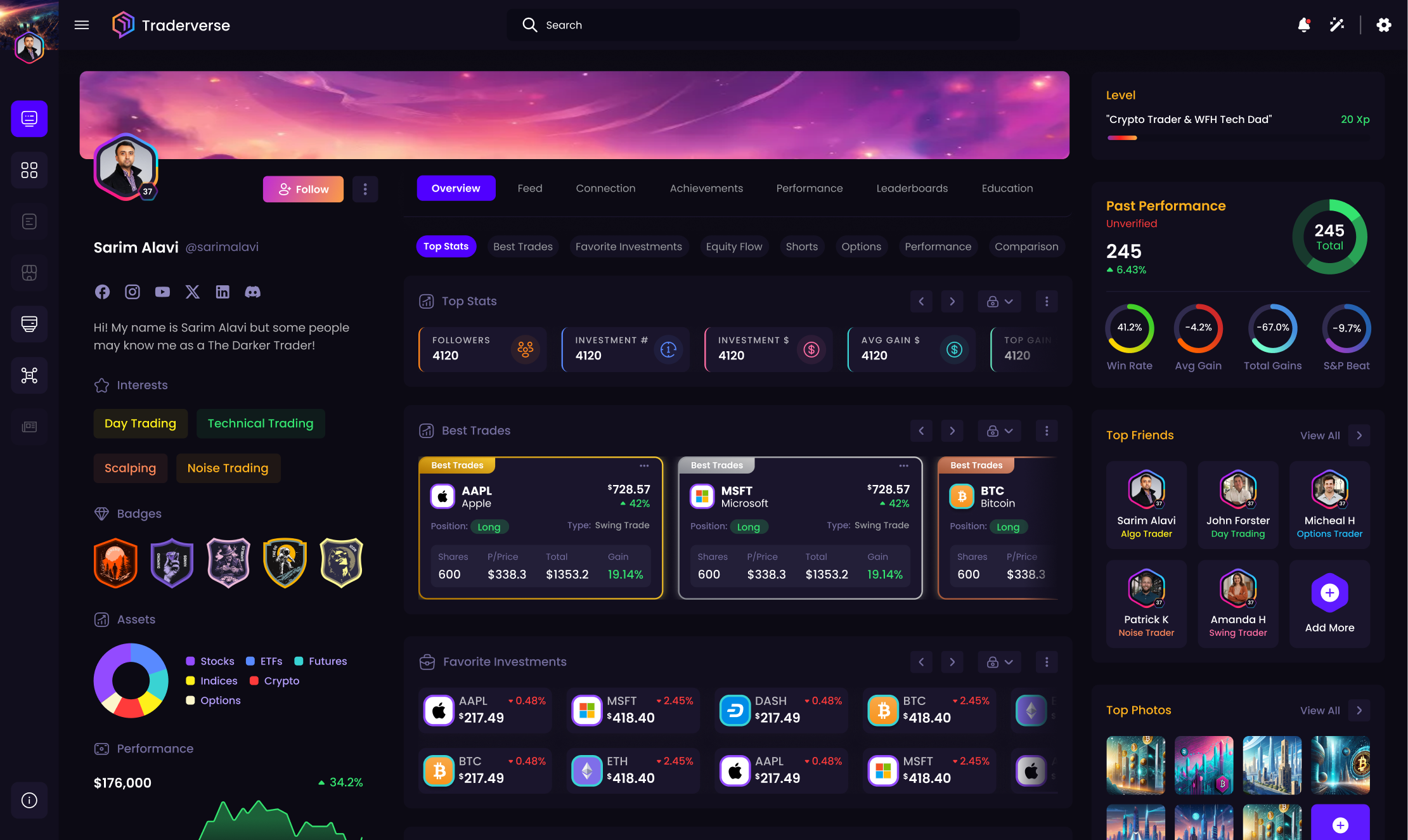 Traderverse Desktop Screen