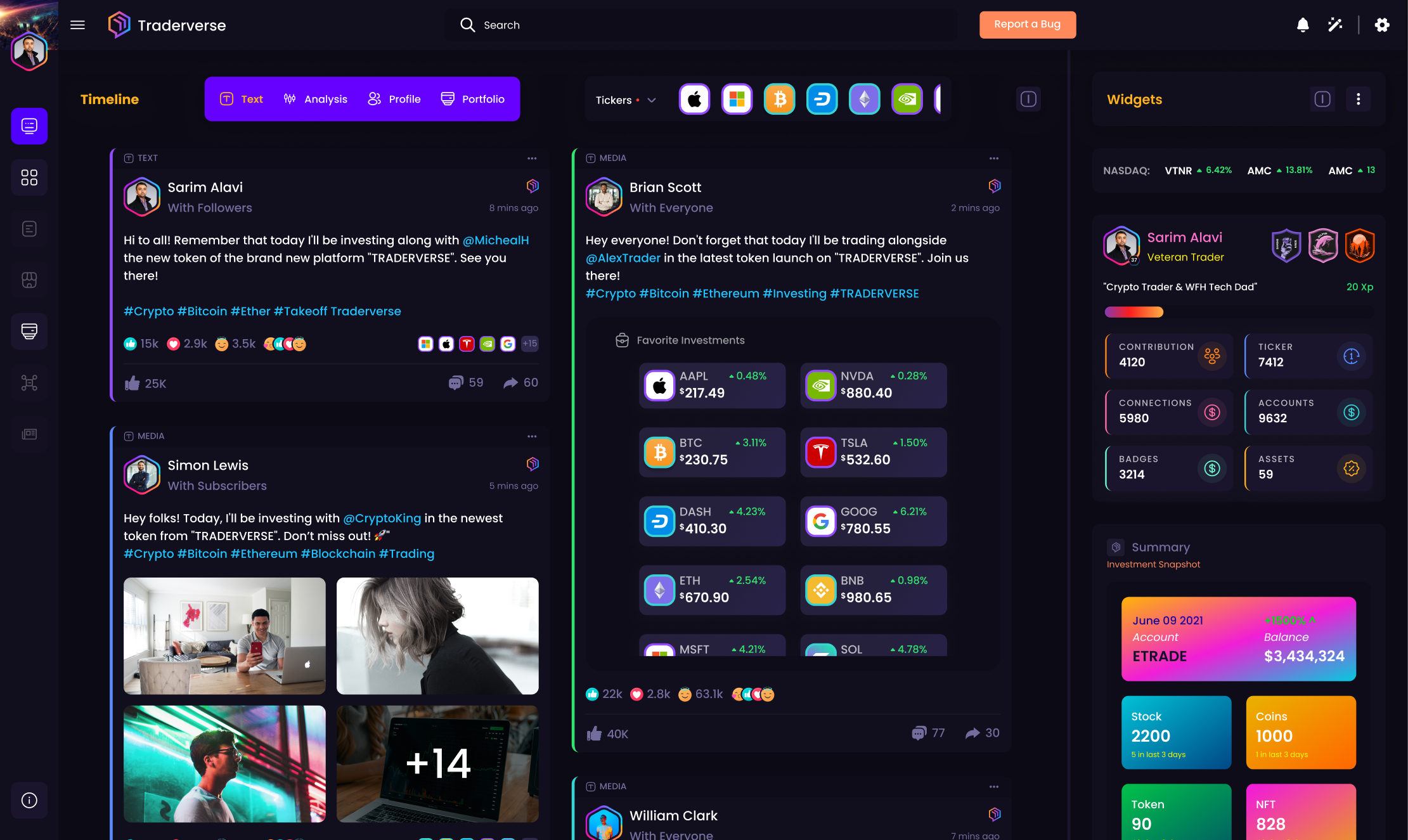Traderverse Desktop Screen