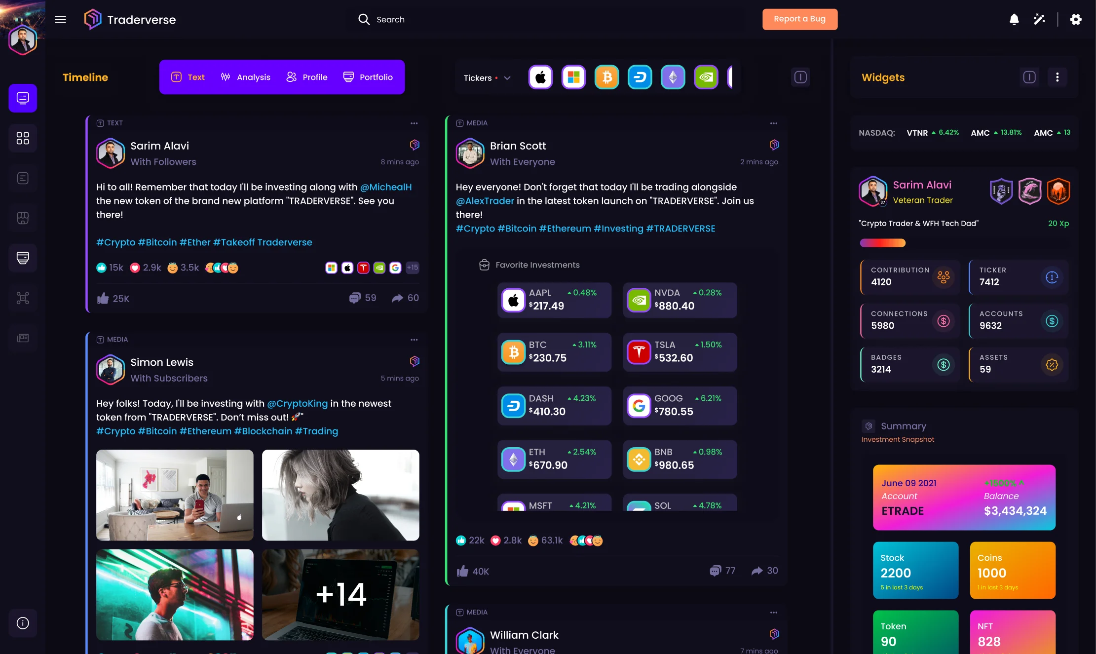 Traderverse Desktop Screen